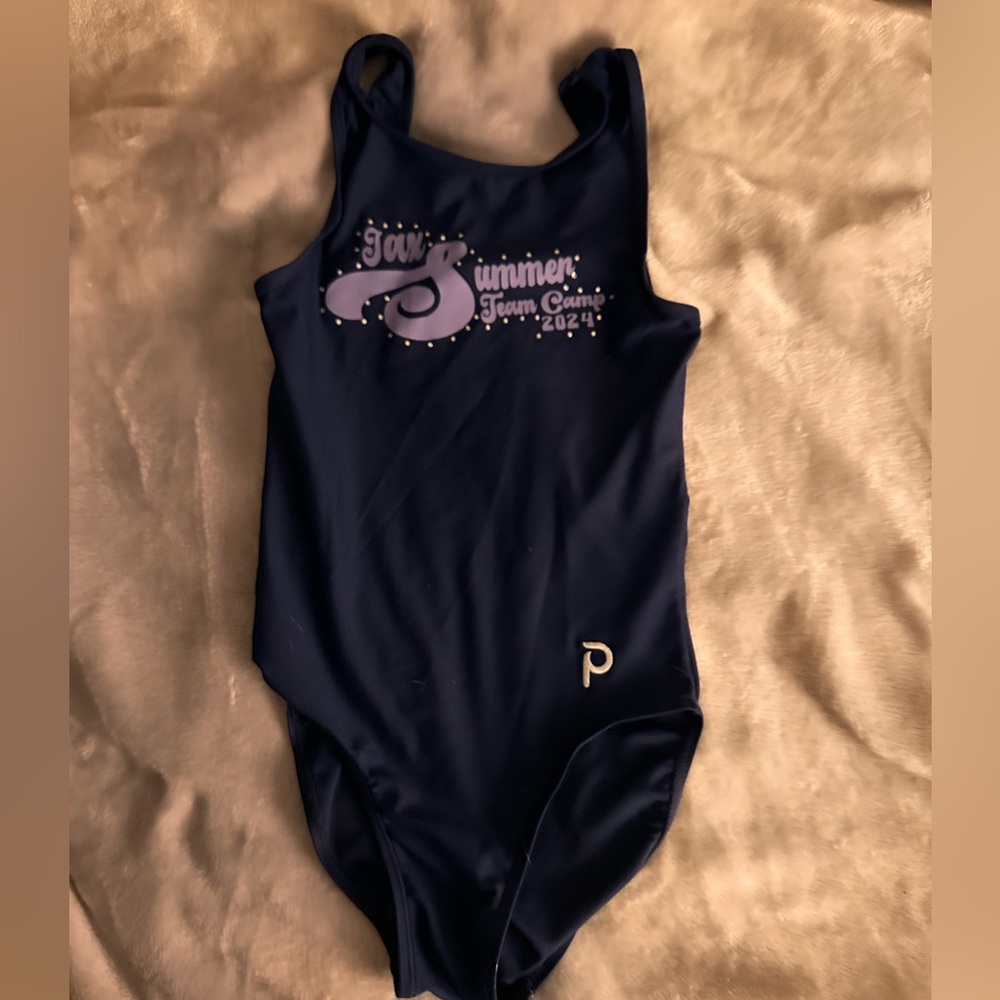 Navy and Purple gymnastics leotard